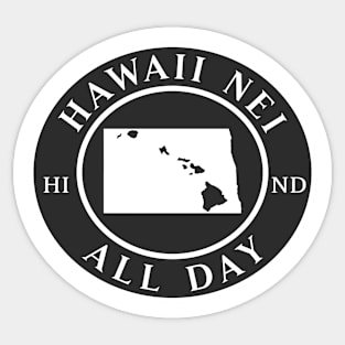 Roots Hawaii and North Dakota by Hawaii Nei All Day Sticker